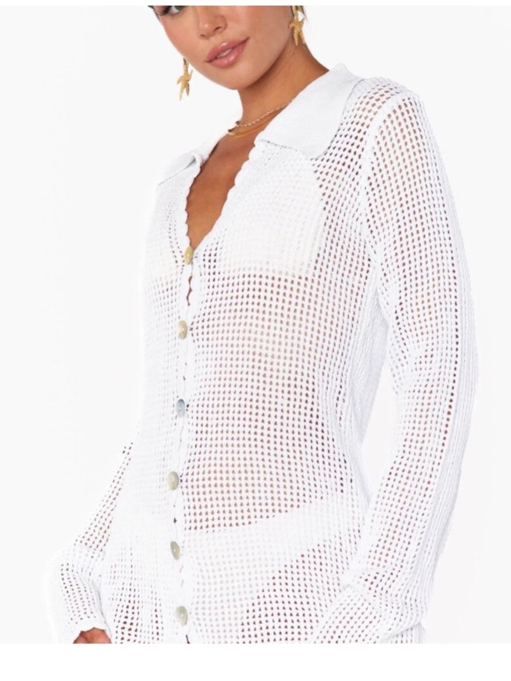 show me your mumu botton up coverup NWOT